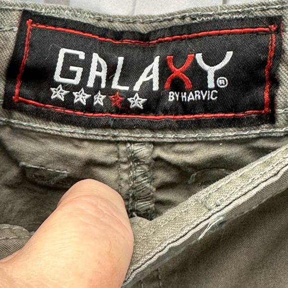 Galaxy by Harvic Men's Belted 100% Cotton Utility Cargo Shorts - Grey - size 36 - Picture 4 of 8